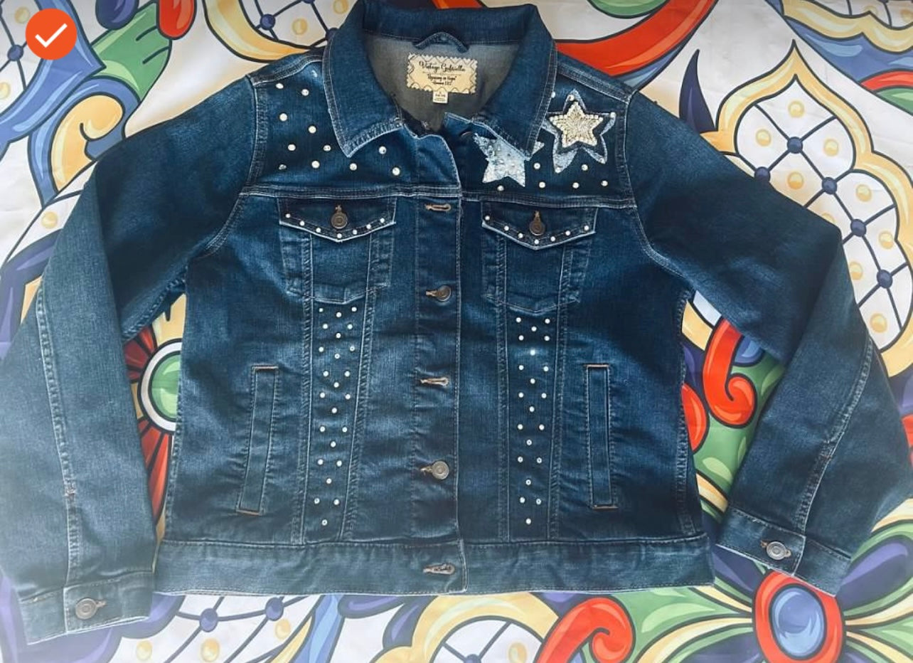 Dallas Cowboy Star Bling Denim Jacket