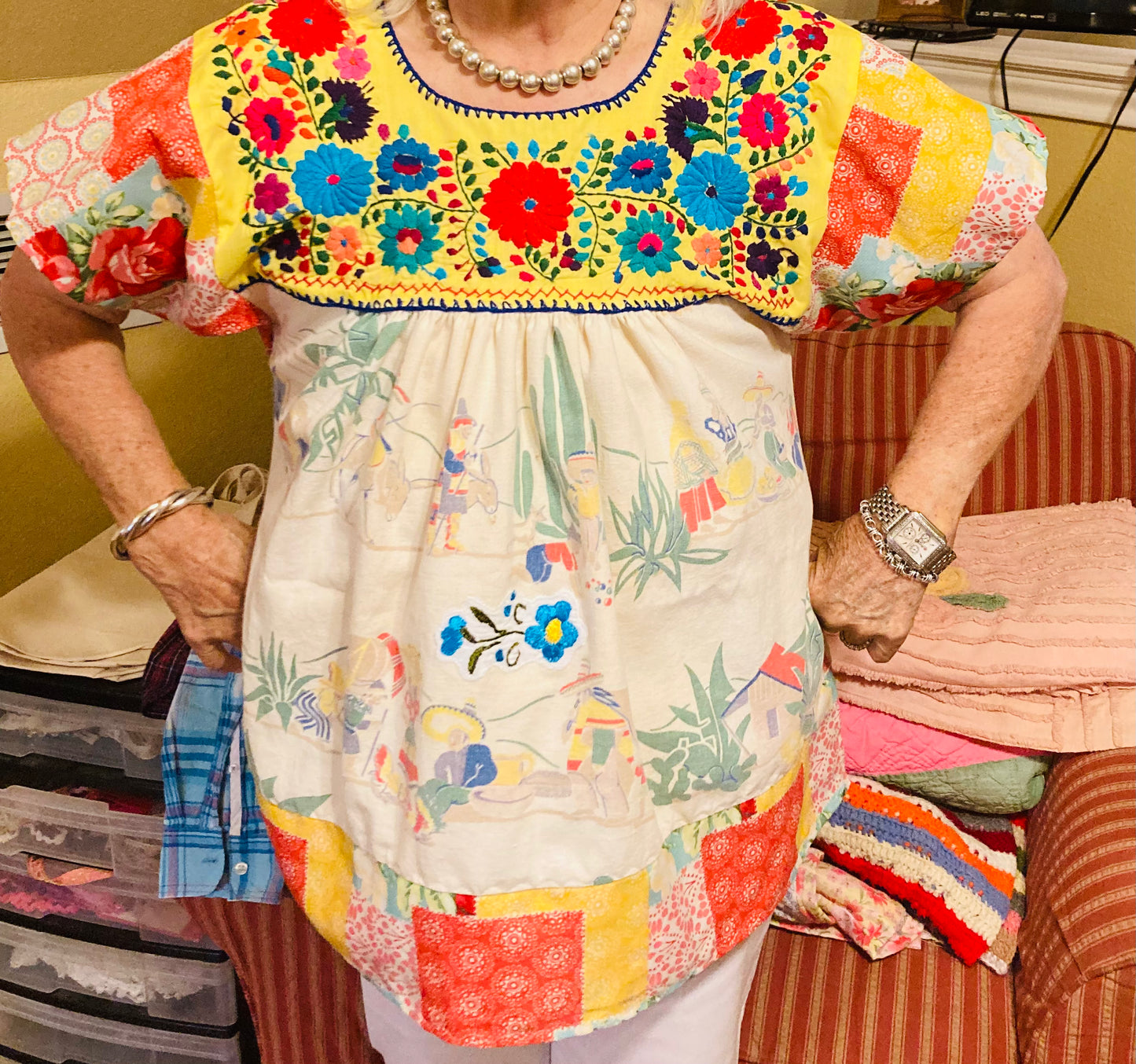 Vintage Frida Mexican Blouse