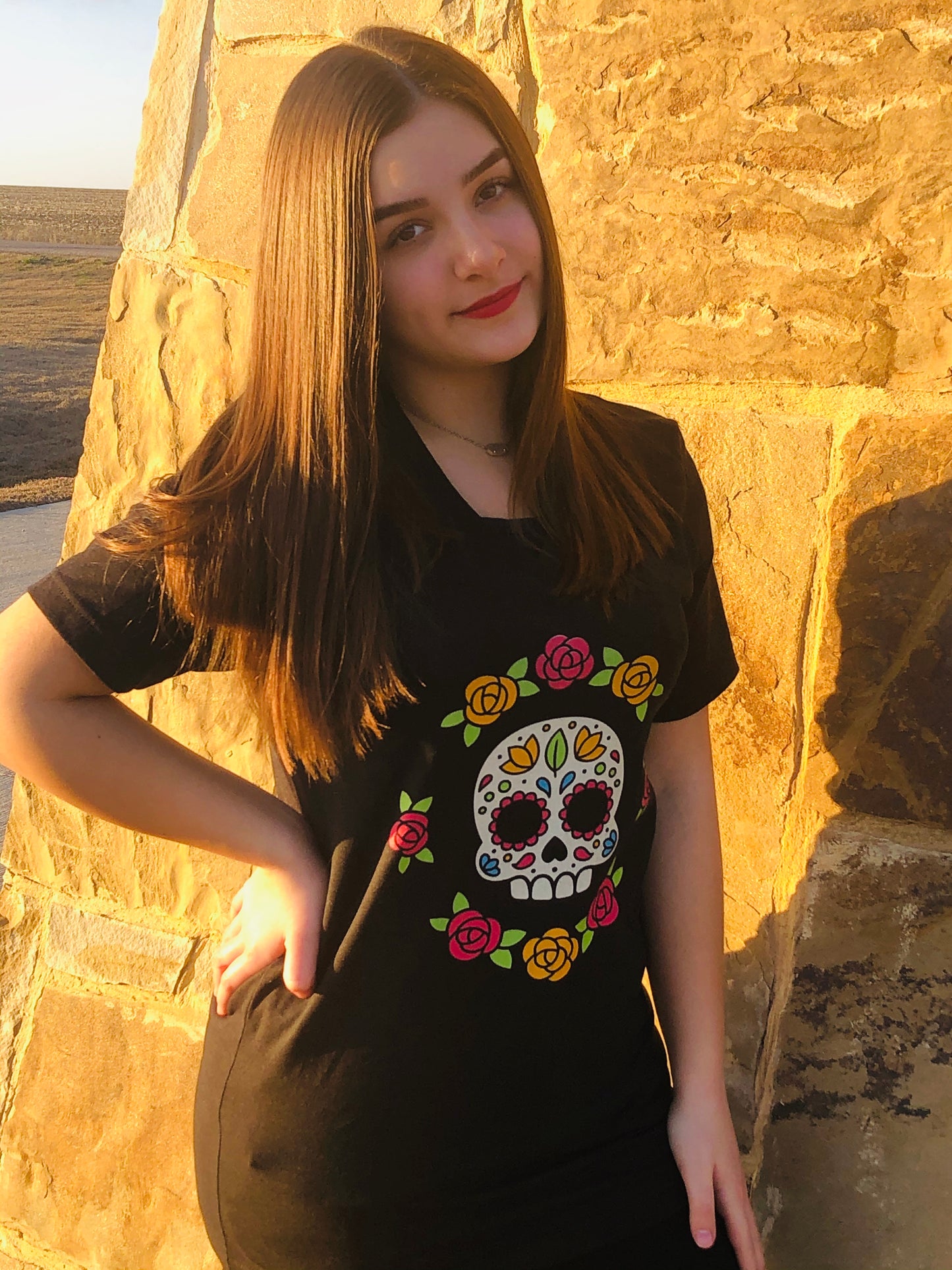 Floral Sugar Skull T-Shirt