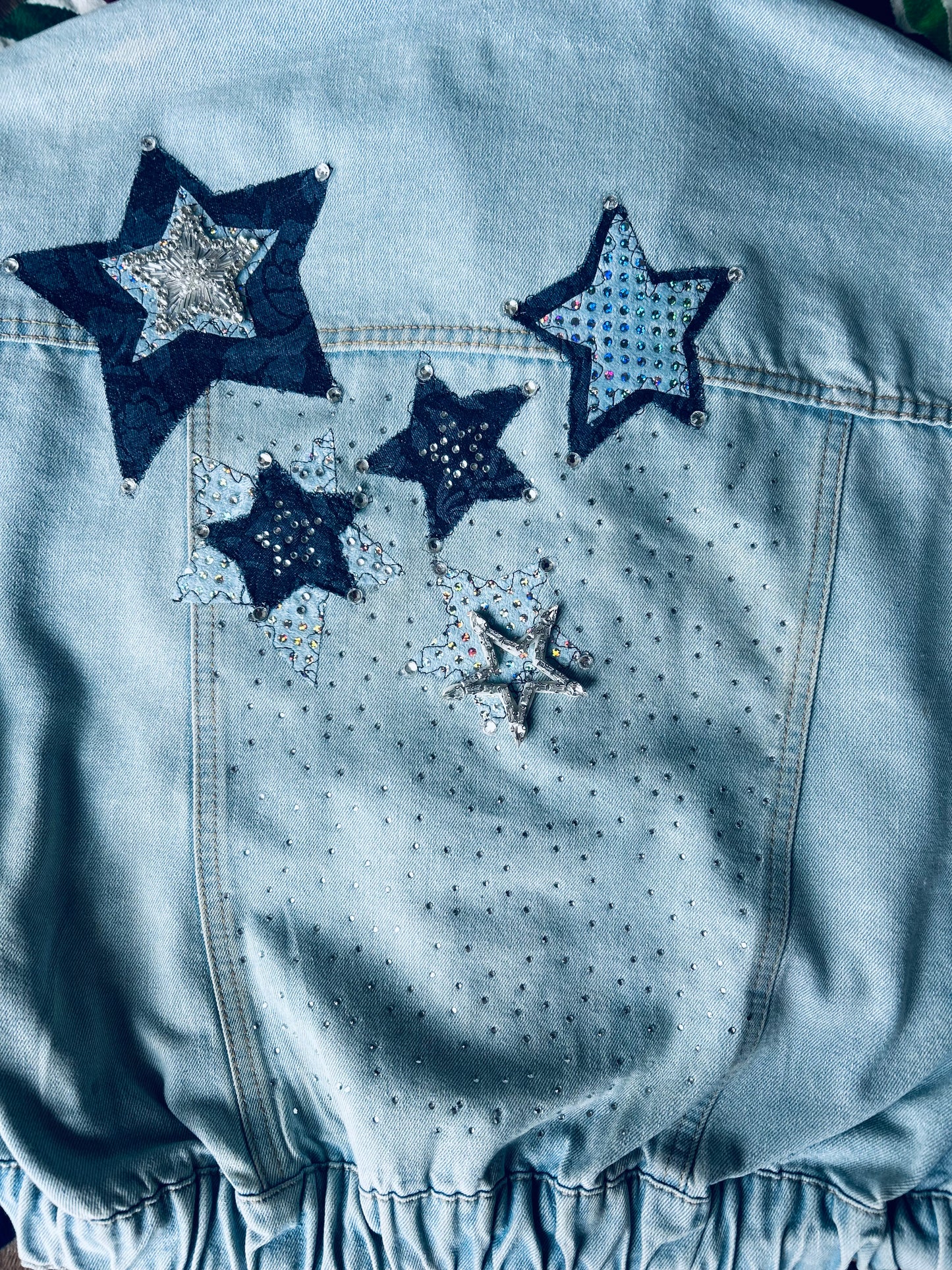 Dallas Cowboy Star Bling Denim Jacket