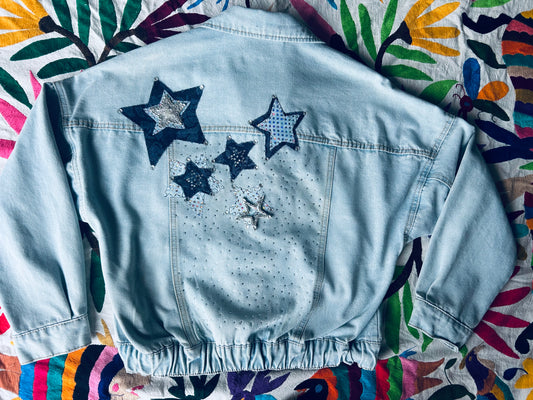 Dallas Cowboy Star Bling Denim Jacket