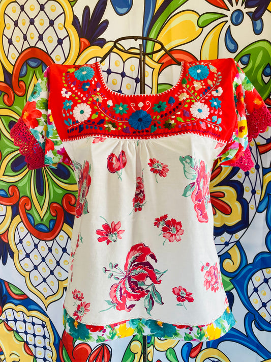 Vintage Frida Mexican Blouse