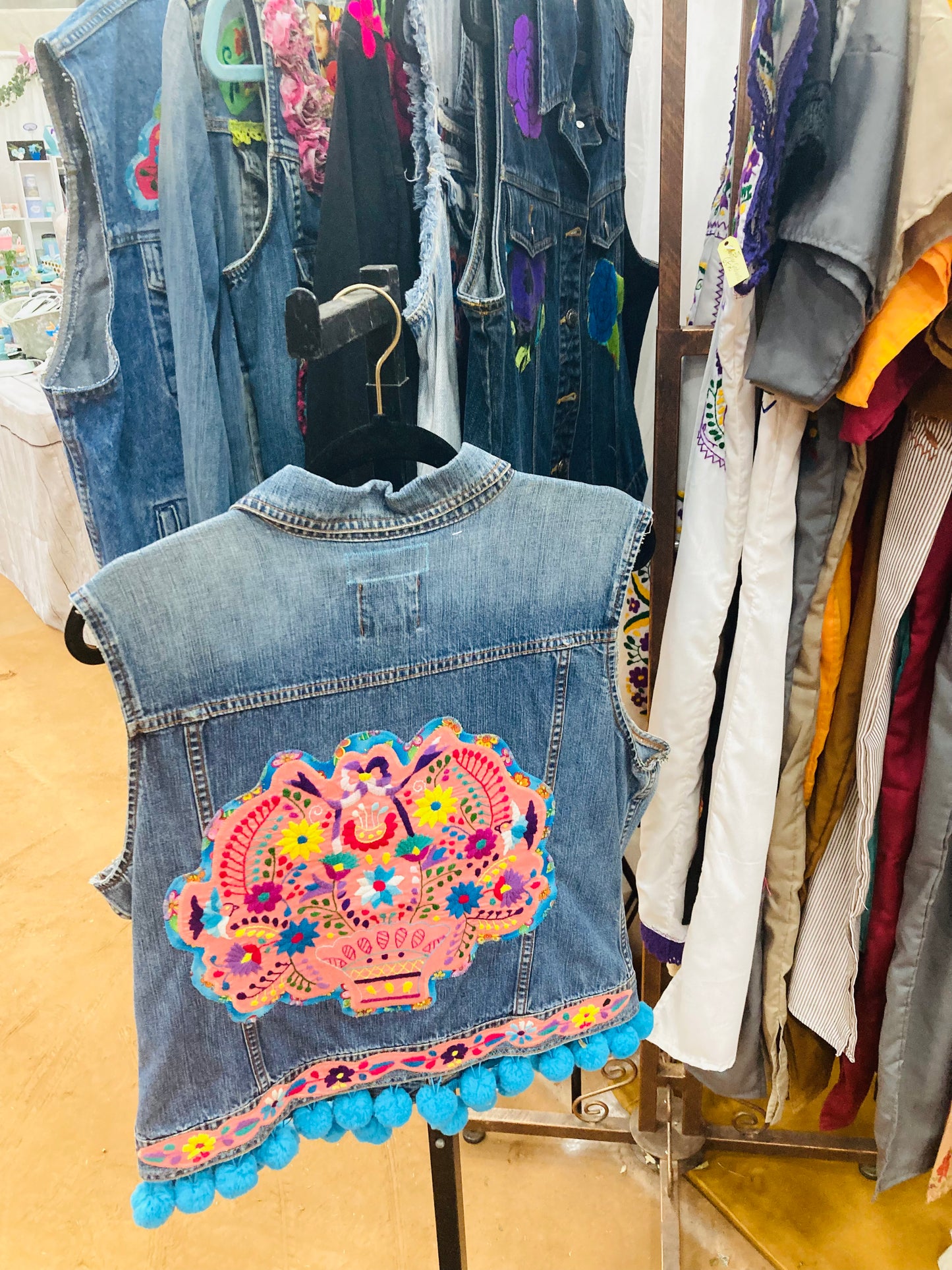 Mexican Embroidery Denim Jacket