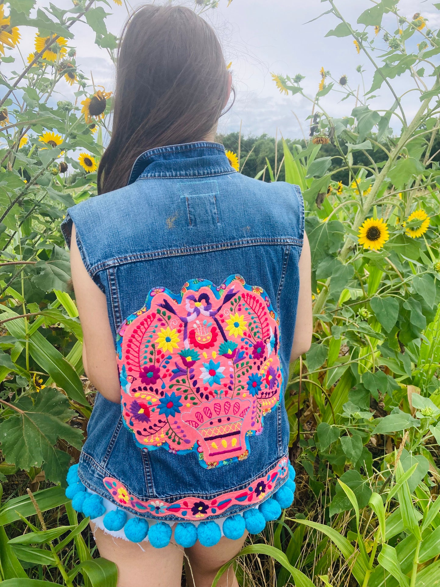 Mexican Embroidery Denim Jacket