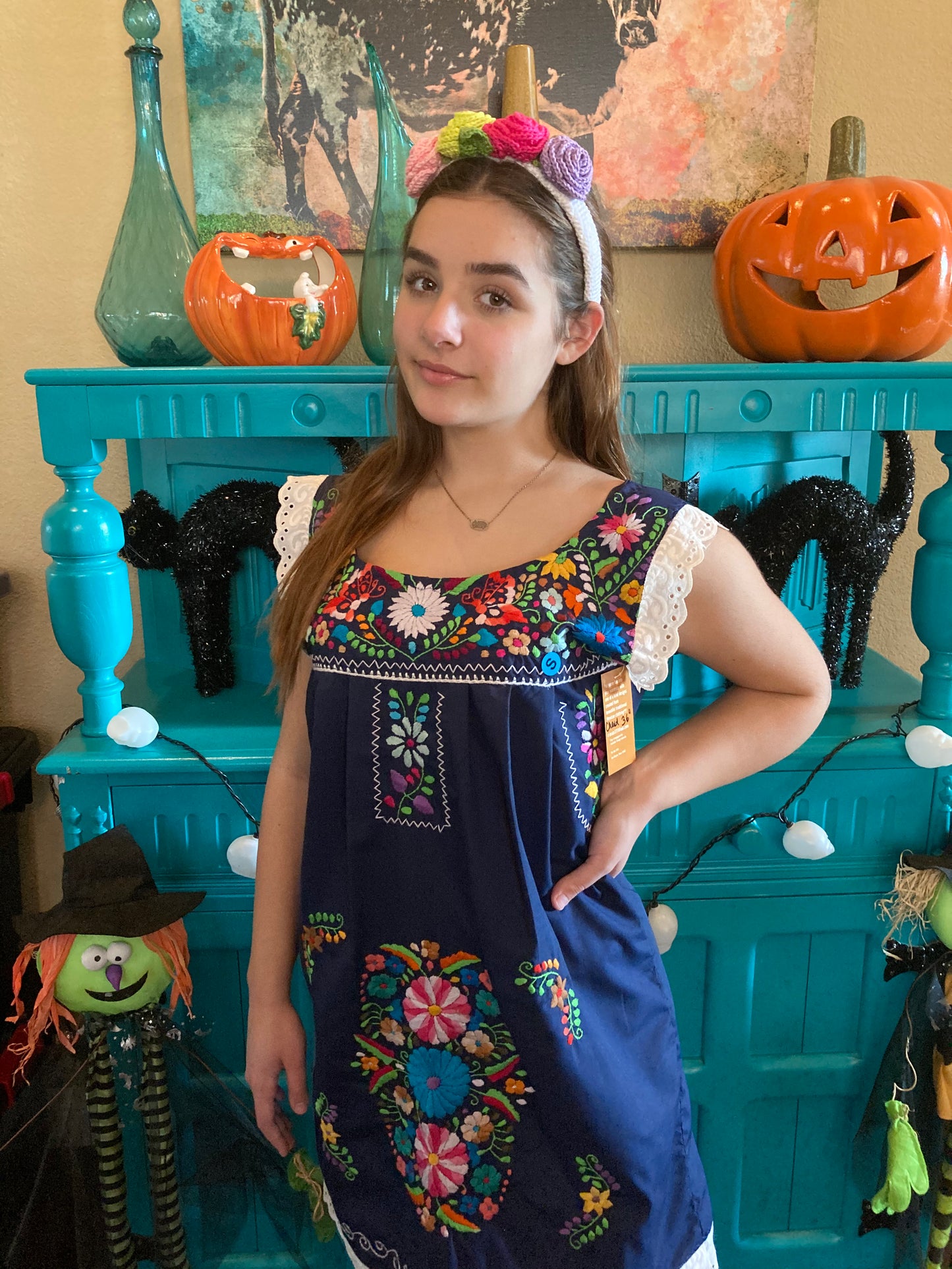 Lace Mexican Embroidery Dress vintagegabriella Lace Mexican Embroidery Dress vintagegabriella